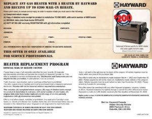 Hayward Heater Rebate
