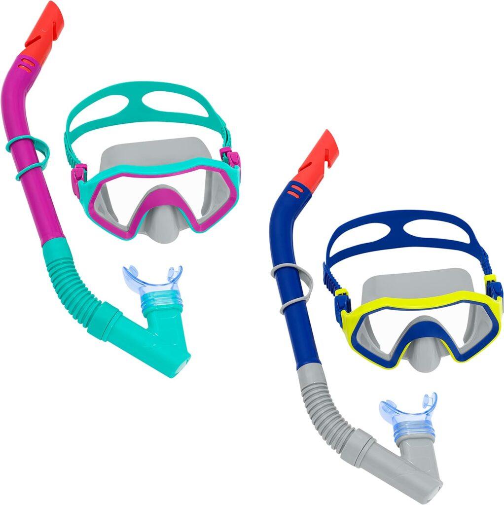 Hydro Swim 7+ Youth Sparkling Sea Scuba Snorkel & Mask Set 2 Assorted Colours