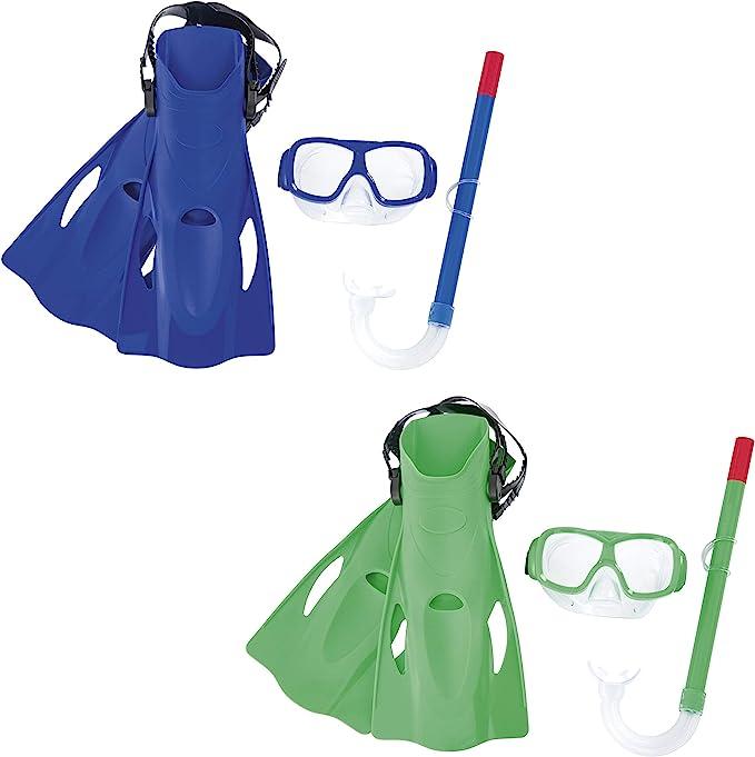 Hydro Swim 7+ Youth Freestyle Snorkel Set Size: 5-8 2 Assorted Colours