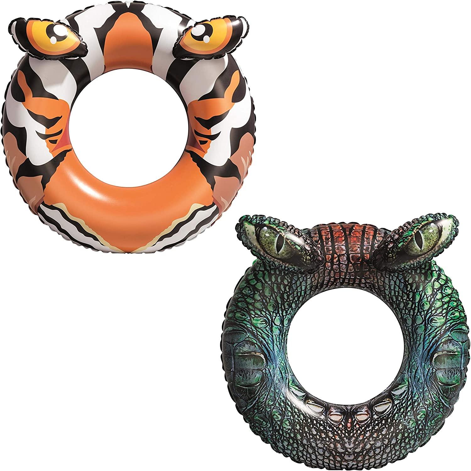 Bestway 35” Animal Predator Tiger and Crocodile Swim Ring | MP Paradise ...