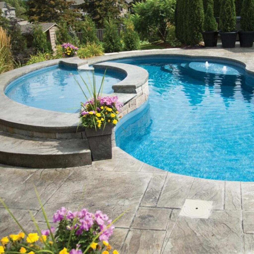 concrete pool patio service in ground above ground pools