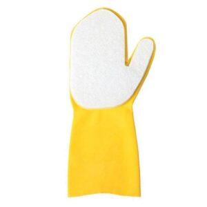 Latex Glove w/ Scrubber Pad Cleaning Mitt