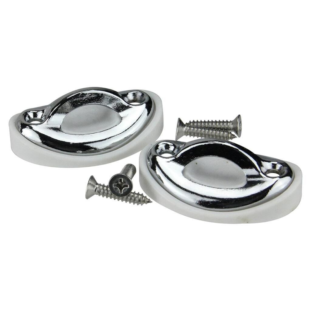 Stainless Steel Wall Anchor with Rubber Pad - 2 Pack
