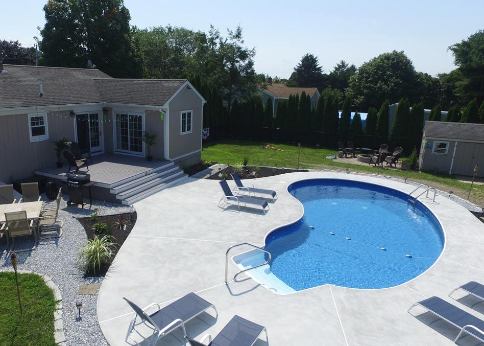 Kidney On Ground Pool semi in ground