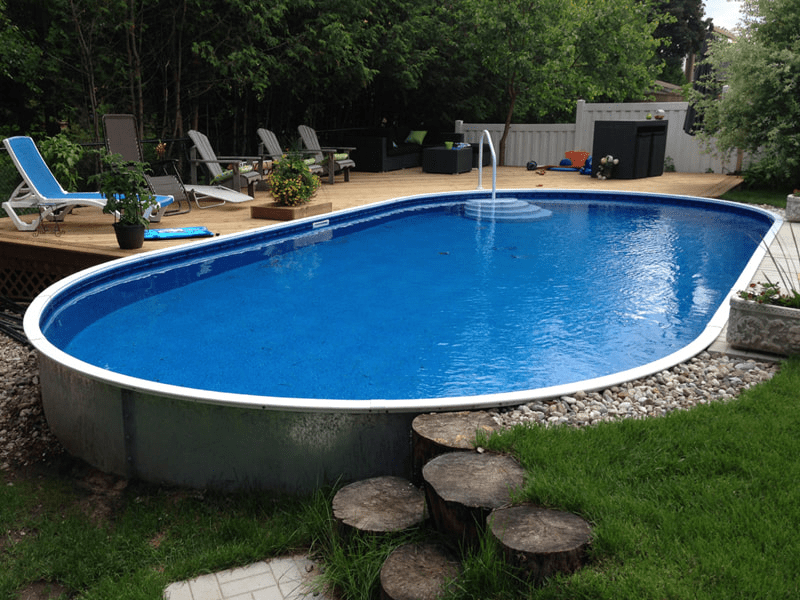 Oval On Ground Pool Semi In ground