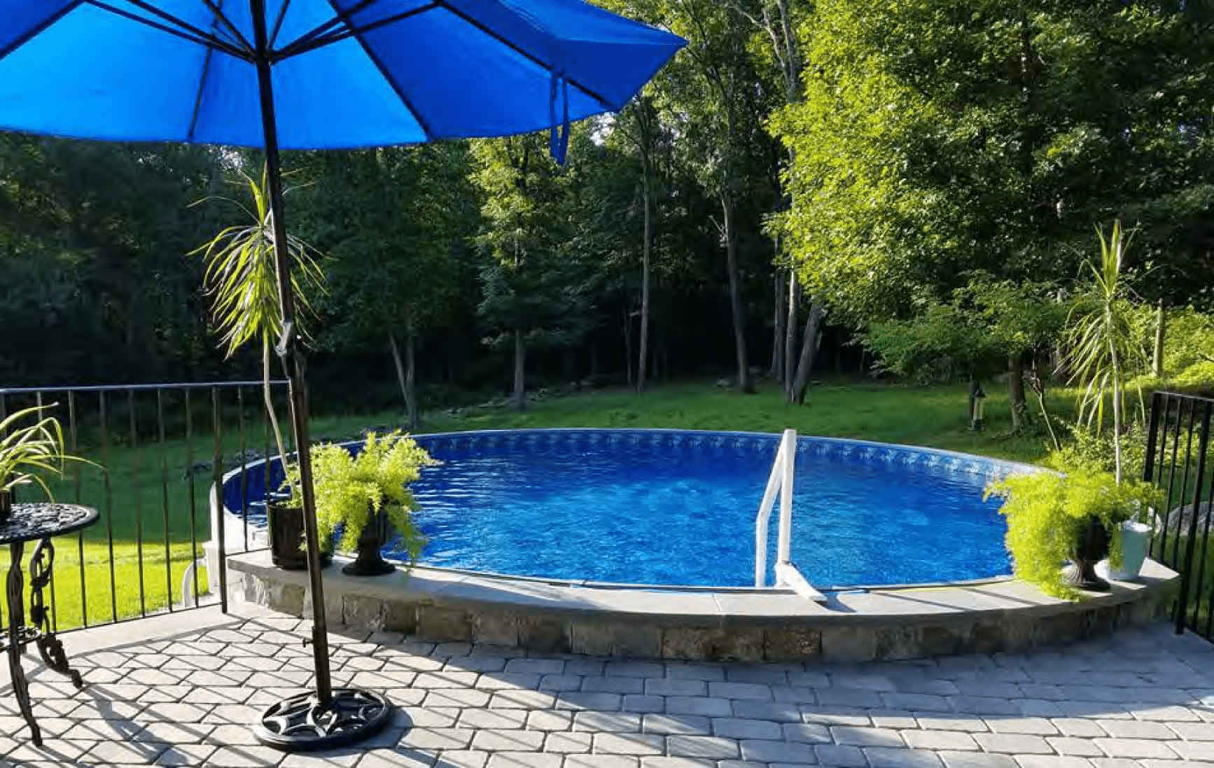 On Ground Pool semi in ground pools round